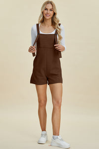 Double Take Full Size Texture Sleeveless Romper Trandify deal