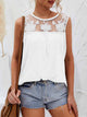 Lace Detail Round Neck Tank Trandify deal