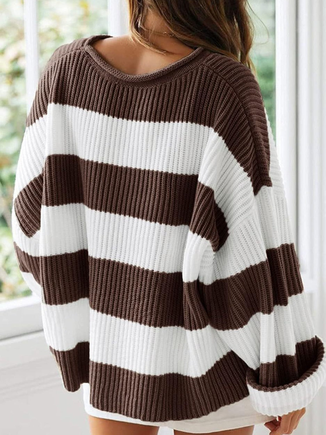 Round Neck Long Sleeve Sweater Trandify Deal