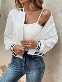 Zip Up Long Sleeve Jacket Trandify Deal