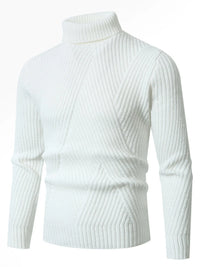 Men's Plus Size Ribbed Turtleneck Sweater – Warm Winter Fashion