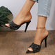 Sequin Point Toe Kitten Heel Sandals Trandify Deal