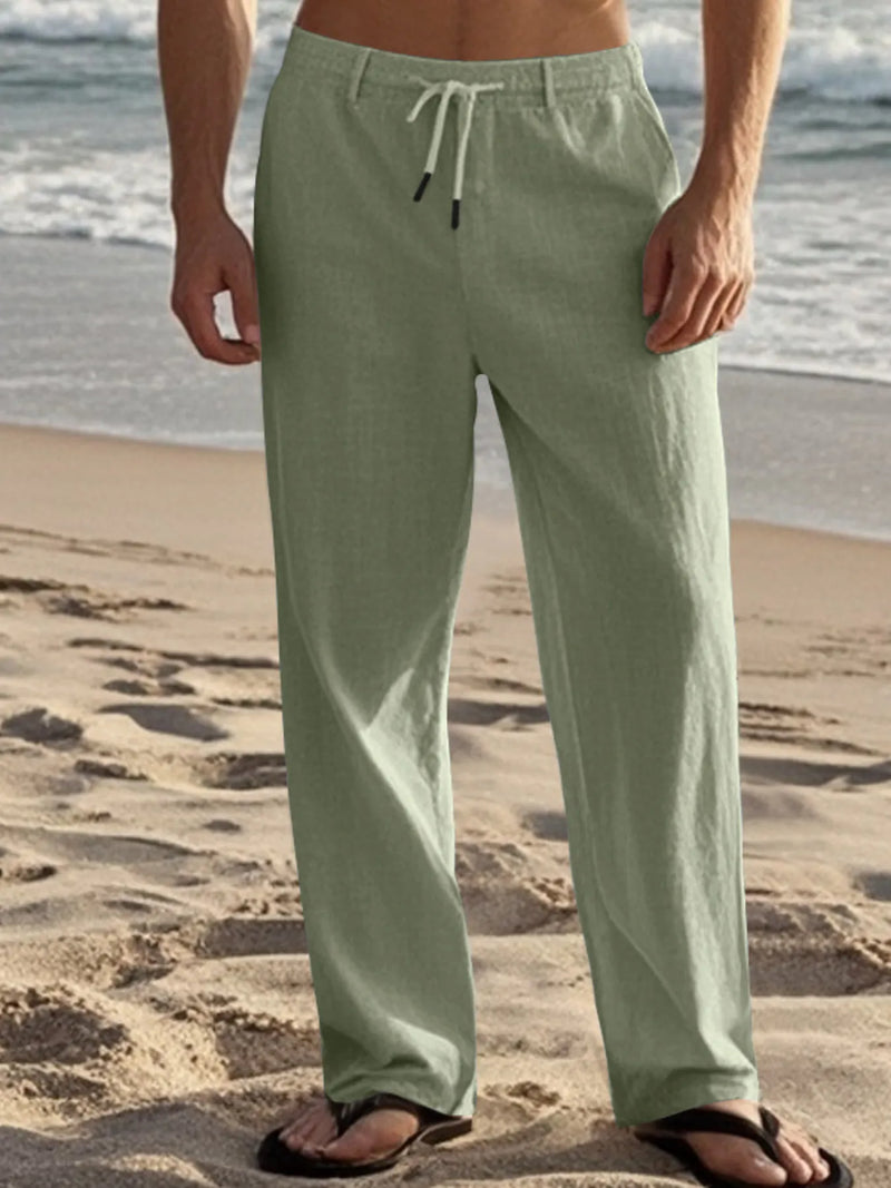 Breathable Relaxed Fit Pants for Big & Tall Men – Stylish Lounge Wear with Pockets