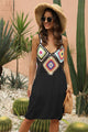 Geometric V-Neck Spaghetti Strap Cover Up Dress Trandify deal