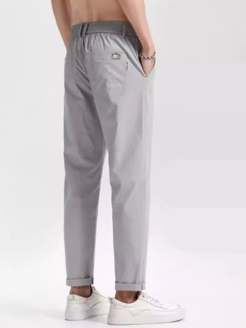 Men's Straight Leg Pants with Drawstring | Comfort Fit