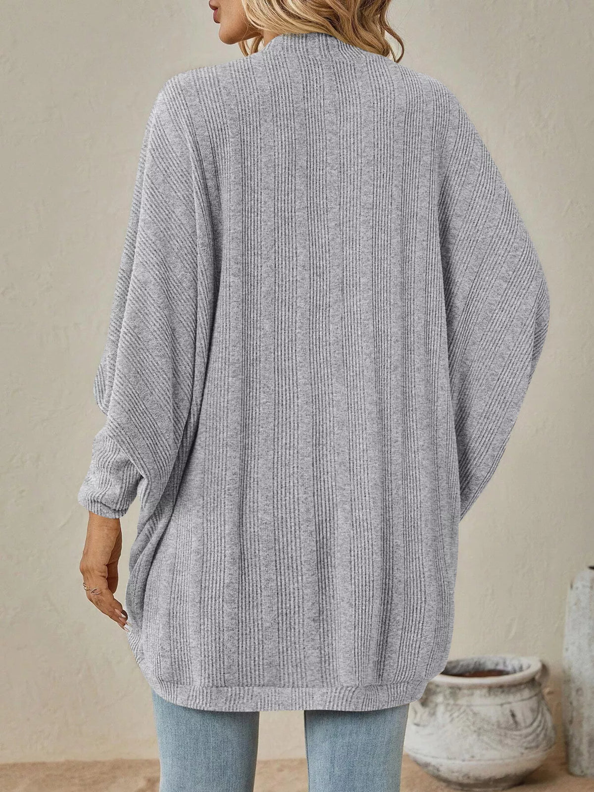 Oversized Open Front Cardigan for Women - Cozy Knit