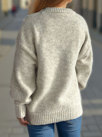 Round Neck Long Sleeve Sweater Trandify Deal