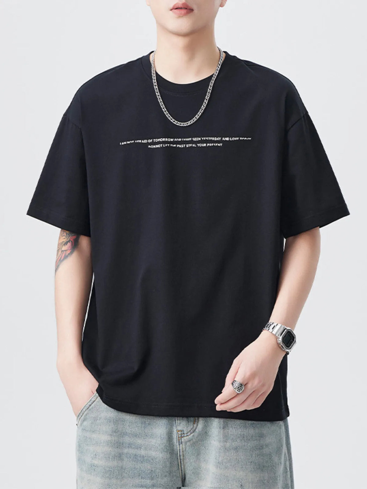 Men's plus size t-shirts for men in oversized regular fit, soft cotton spandex blend basic tee