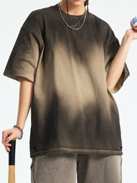 Trendy Fade Design Men’s T-Shirt – Breathable Summer Top