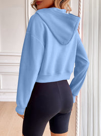 Ivy Lane Zip Up Dropped Shoulder Hooded Jacket Trandify Deal