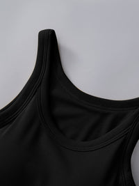 Round Neck Tank with Bra - Trandify Deal