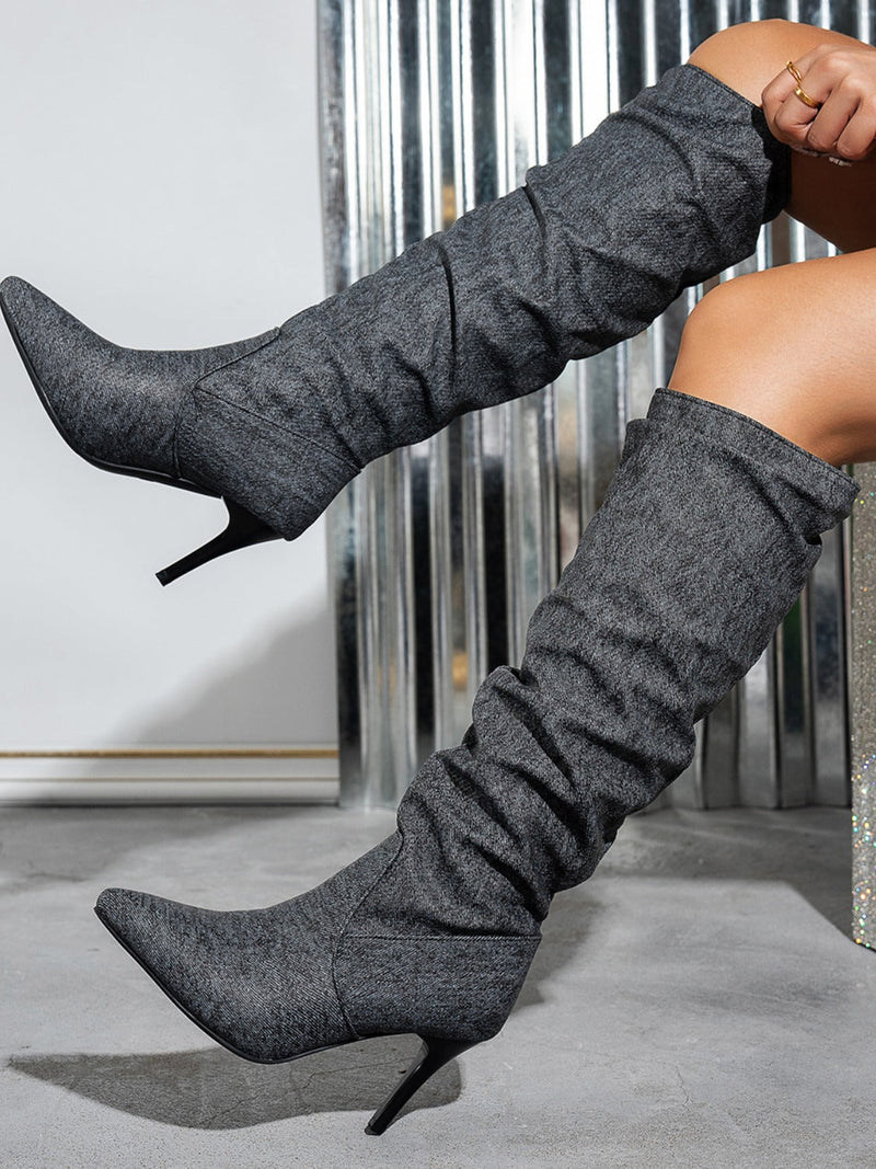 Point Toe Stiletto Boots Trandify Deal