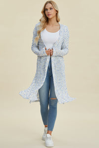 Double Take Full Size Open Front Longline Cardigan Trandify deal
