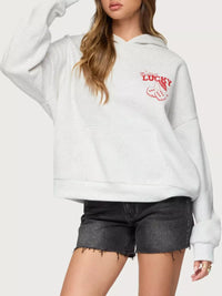 Women's Oversized Graphic Hoodie Drop Shoulder Sweatshirt