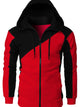 Men’s Color Block Zip Hoodie | Trendy Athletic Pullover for Casual Wear