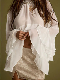 Elegant Bell Sleeve Blouse for Casual & Office Wear