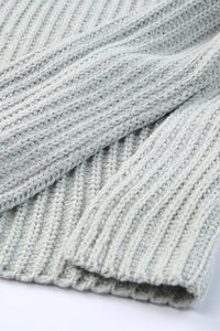 Side Slit Boat Neck Long Sleeve Sweater Trandify Deal