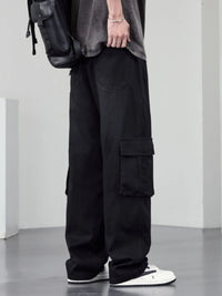 Men's Plus Size Cargo Jeans - Wide Leg & Pocketed