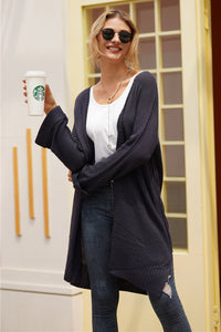 Open Front Long Sleeve Cardigan Trandify Deal