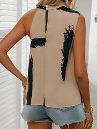 Perfee Cowl Neck Sleeveless Blouse Trandify deal