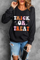 Letter Graphic Round Neck Long Sleeve Sweatshirt Trandify Deal