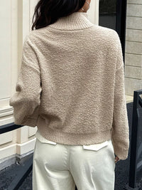 Women's Ribbed Turtleneck Sweater Long Sleeve Top for Fall Winter Fashion