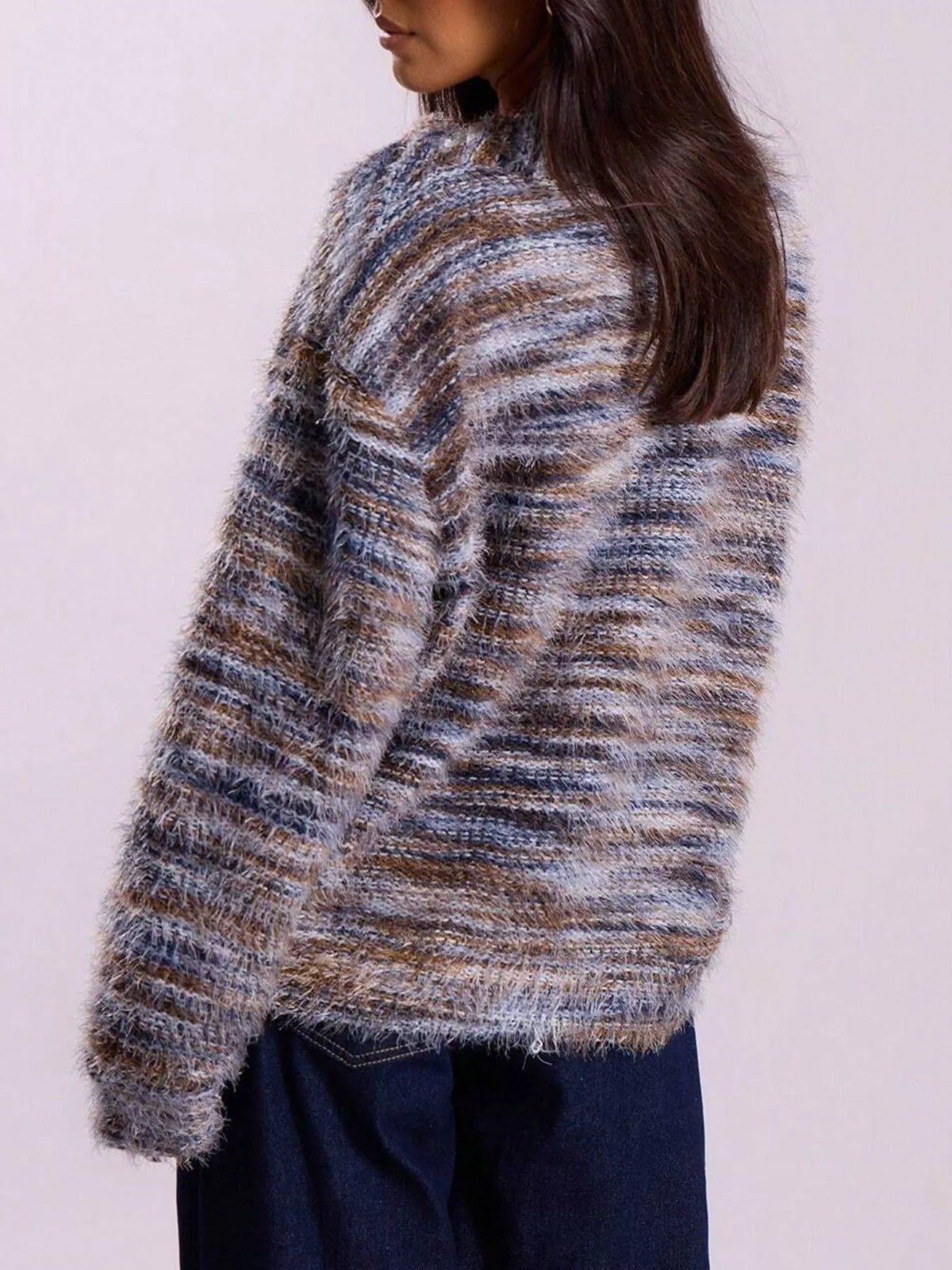 Chunky Knit V-Neck Button Cardigan | Oversized Comfort