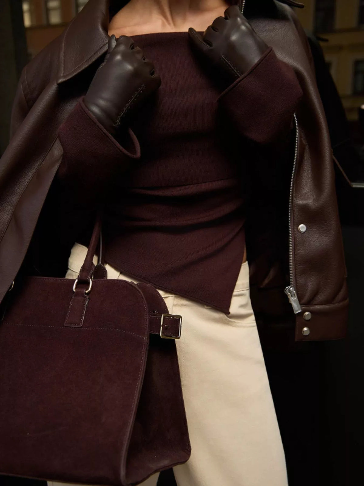 Asymmetrical Hem Off-Shoulder Knit Top | Casual Long Sleeve Top