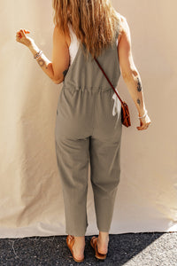 Drawstring Wide Strap Overalls with Pockets Trandify deal