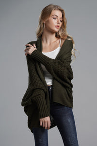 Open Front Batwing Sleeve Cardigan Trandify Deal