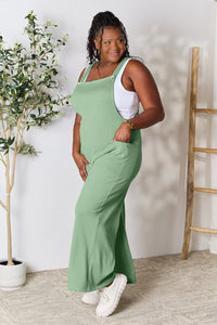 Double Take Full Size Wide Strap Overall with Pockets Trandify deal