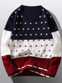 Winter knit sweater for men, breathable lightweight top, layering essential