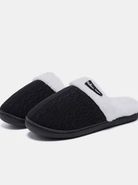 Horn Buckle Furry Texture Flat Slippers Trandify Deal