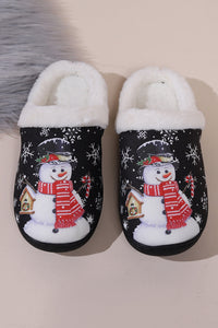 Snowman Round Toe Faux Fur Slippers Trandify Deal