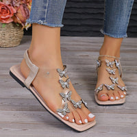 Rhinestone Butterfly Flat Sandals Trandify Deal