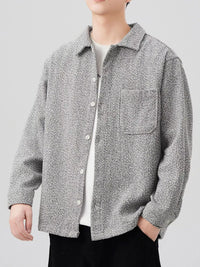 Men's Plus Size Oversized Shacket - Flannel Shirt Jacket
