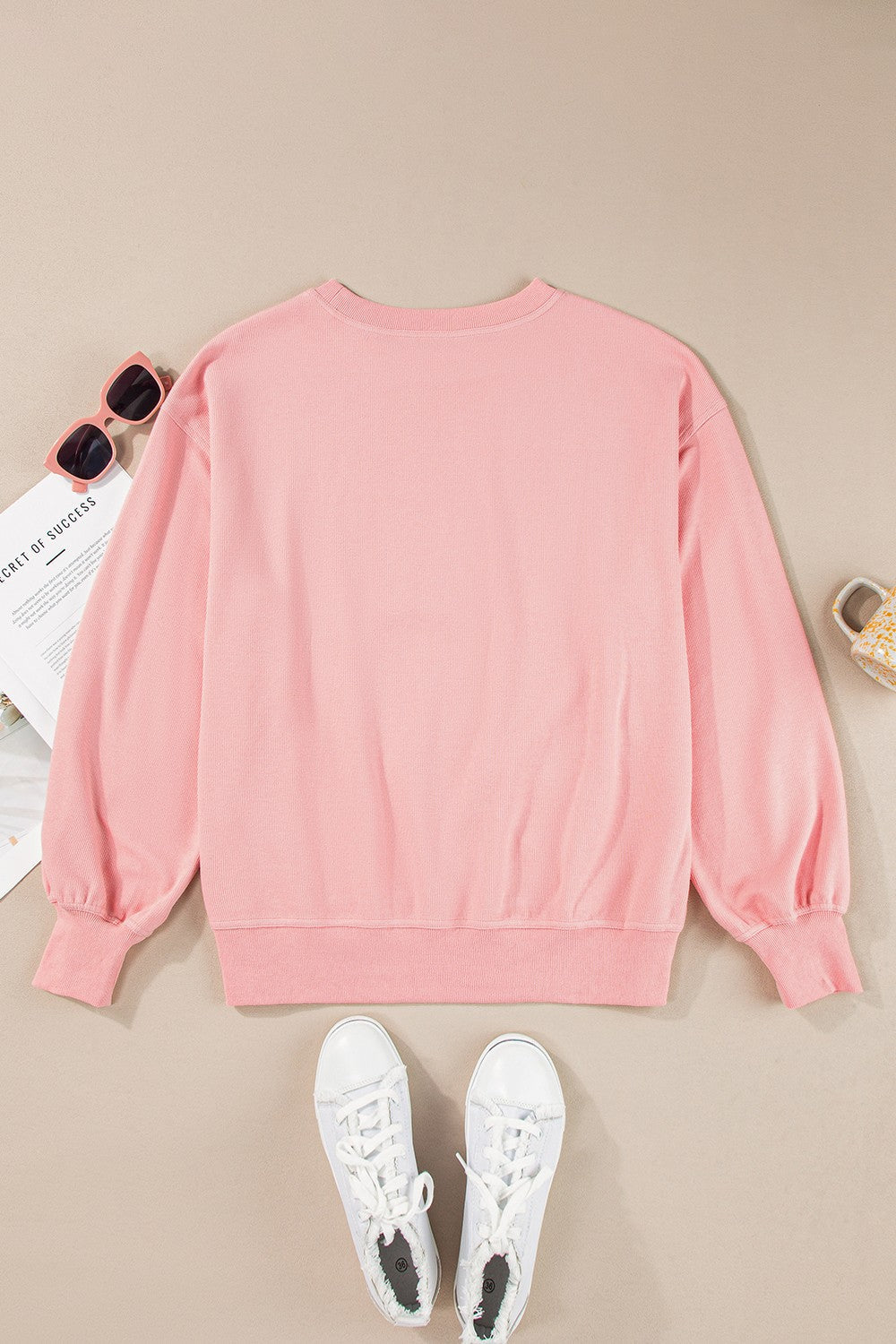Round Neck Long Sleeve Sweatshirt Trandify Deal