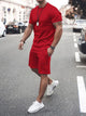 Men’s Plus Size Summer Outfit – 2-Piece T-Shirt & Shorts Set | Free Shipping