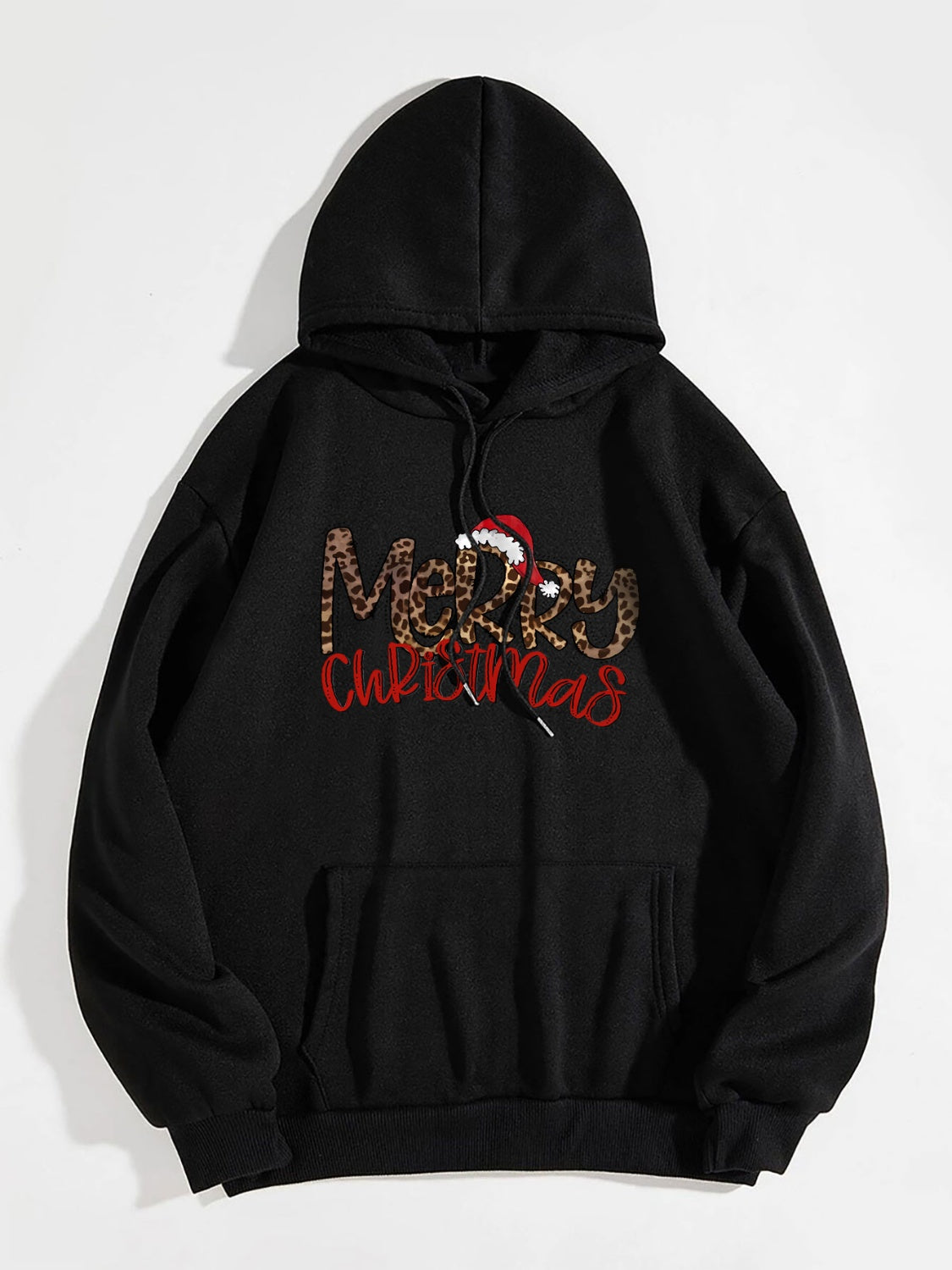 MERRY CHRISTMAS Graphic Drawstring Hoodie Trandify deal