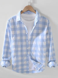 Men’s Plus Size Plaid Flannel Shirt – Big & Tall Button-Up Long Sleeve Casual Shirt in Classic Buffalo Check Pattern