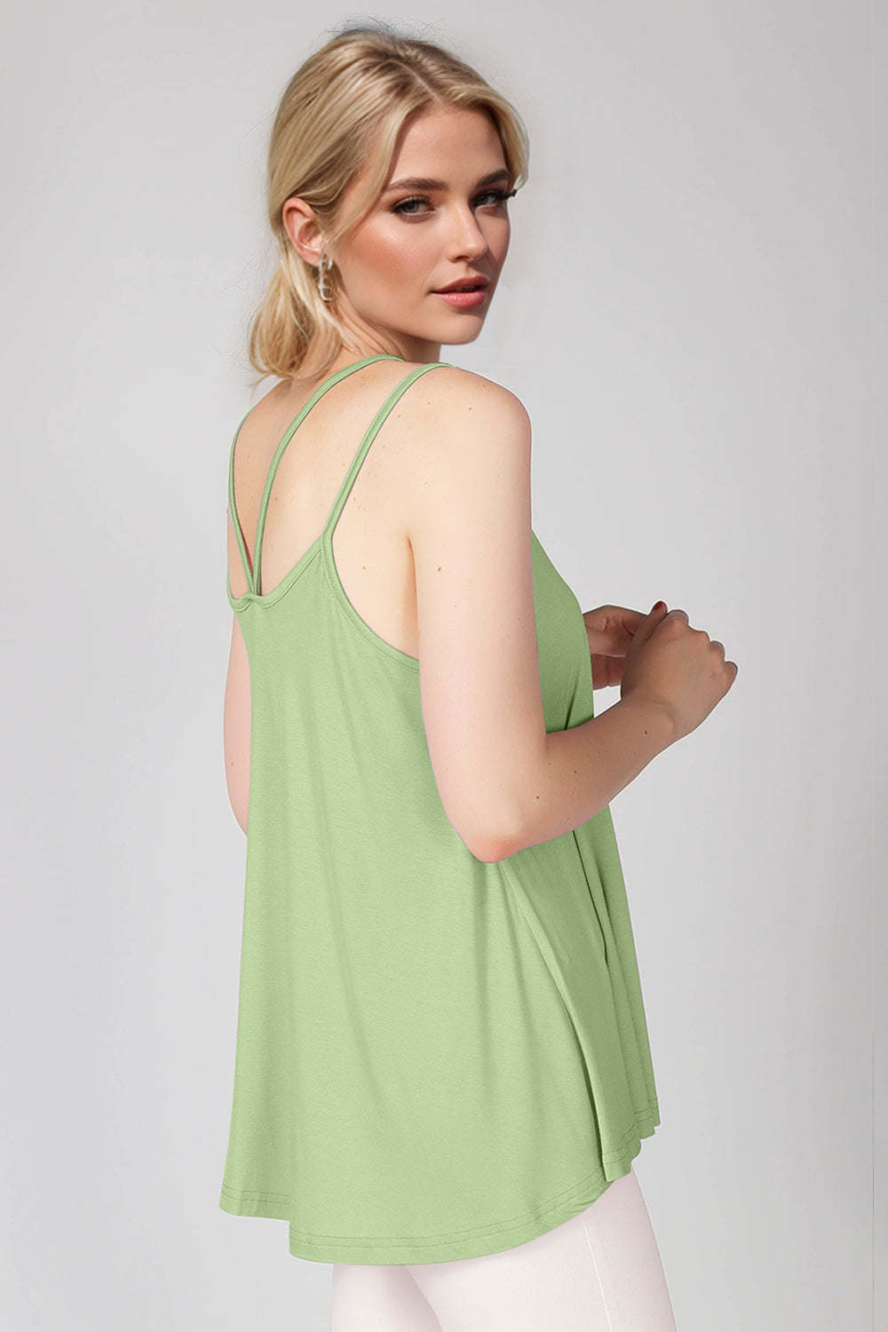 Basic Bae Bamboo Scoop Neck Double Spaghetti Straps Cami Trandify deal