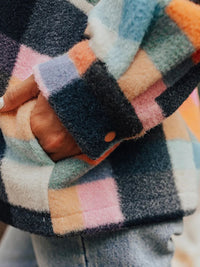 Color Block Half Snap Long Sleeve Sweatshirt Trandify Deal