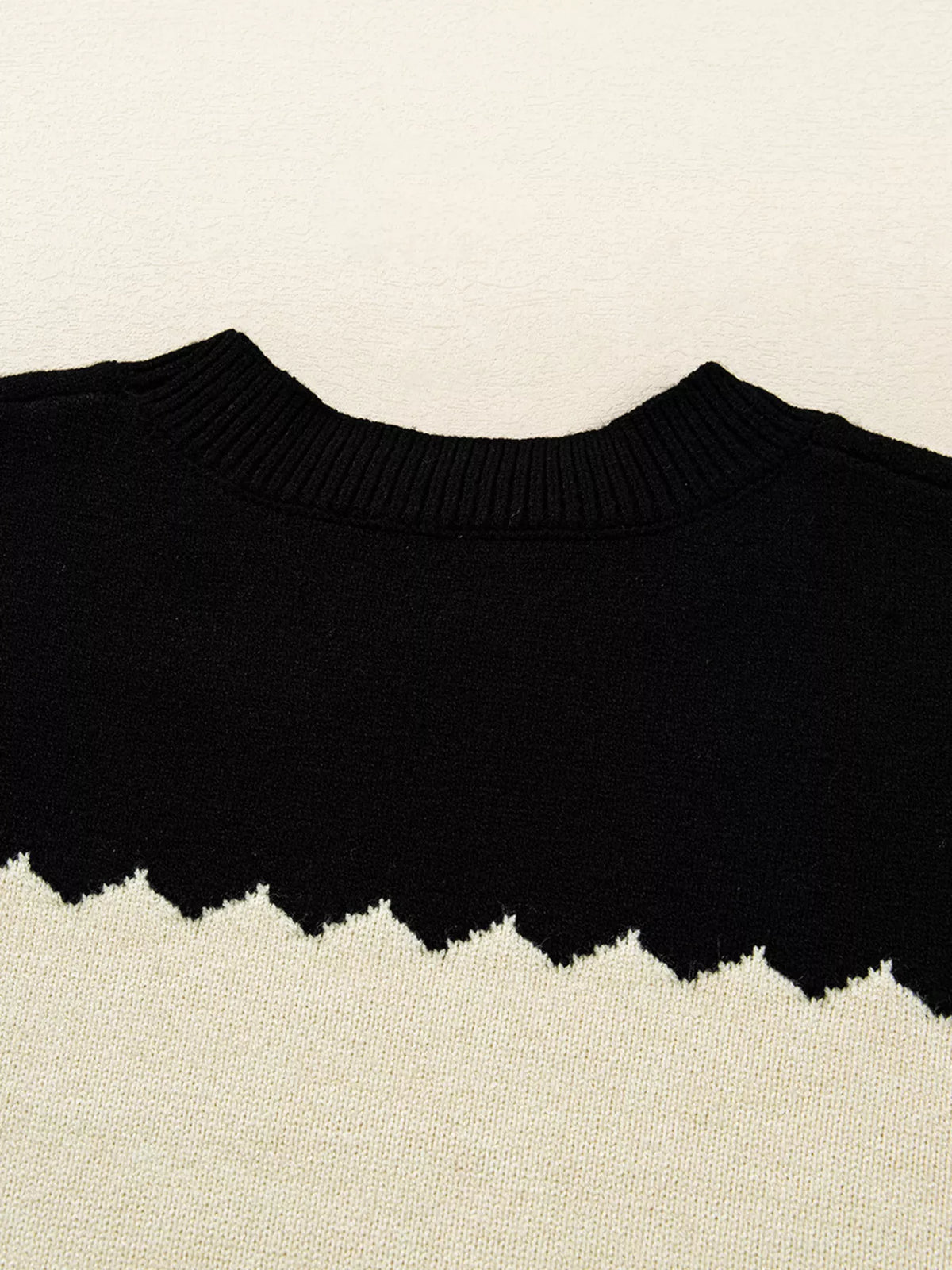 Women's Color Block Drop Shoulder Sweater | Casual Comfort