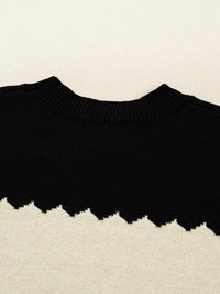 Women's Color Block Drop Shoulder Sweater | Casual Comfort