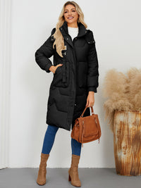 Long Sleeve Longline Hooded Winter Coat Trandify Deal