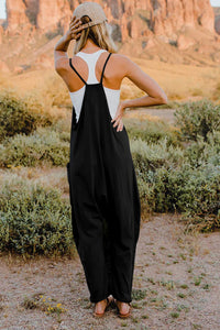 Double Take Full Size V-Neck Sleeveless Jumpsuit with Pockets - Trandify Deal