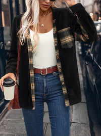 Pocketed Plaid Button Down Hooded Shacket Trandify Deal