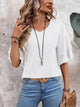 V-Neck Half Sleeve Blouse - Trandify Deal