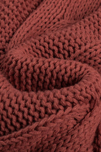 Cable-Knit Turtleneck Dropped Shoulder Sweater Trandify Deal