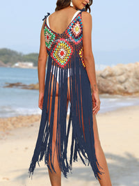 Fringe Spaghetti Strap Cover-Up Trandify deal